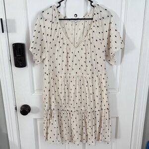 Madewell Polka Dot V-Neck Dress